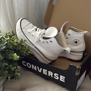 Converse White and Black High-Tops